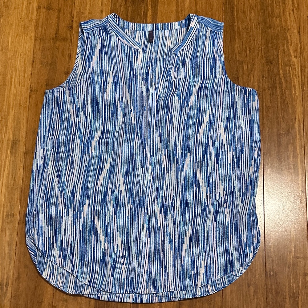 LAST CHANCE OFFER: NYDJ Blue Patterned Tank Top